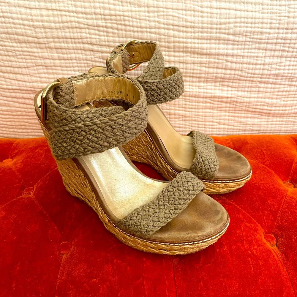 Stuart Weitzman platform wedge espadrilles